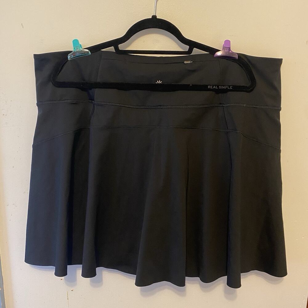 Athleta Ace Tennis Black Active Wear Skort 15 1/2” Women 3X Pull On Outdoorsy - Picture 9 of 10